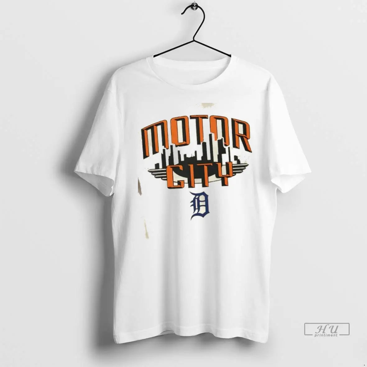 Officials Motor City Detroit Tigers Skyline T Shirts
