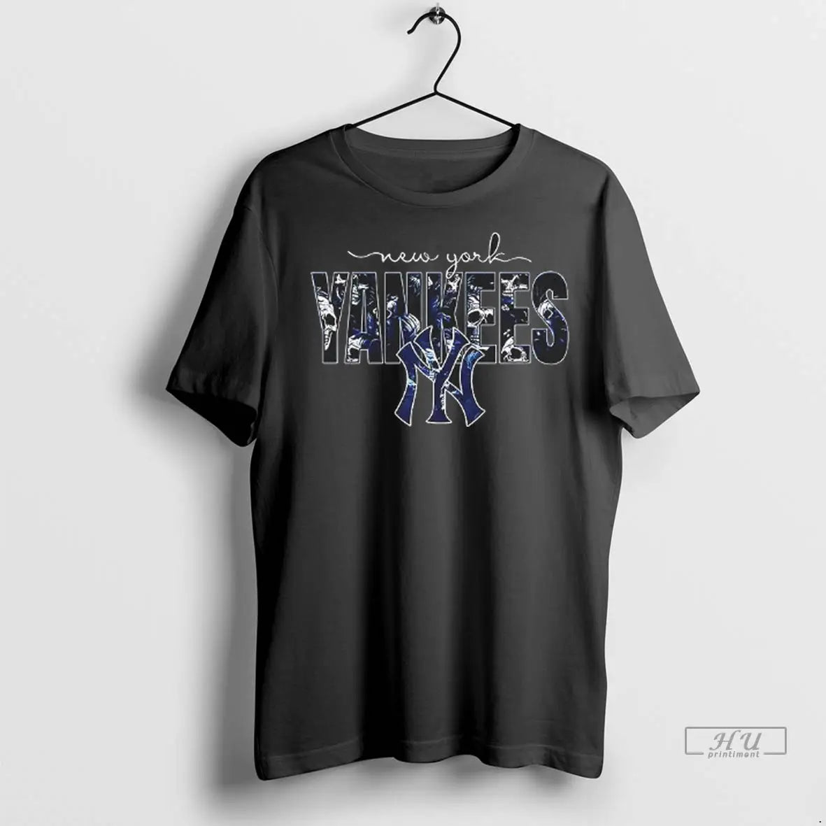 Officials New York Yankees Skulls Floral Graphic Baseball T Shirts