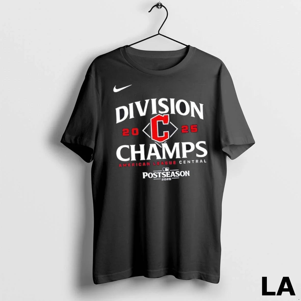 Original 2025 Al Central Division Champions Cleveland Guardians Locker Room 2 Sided