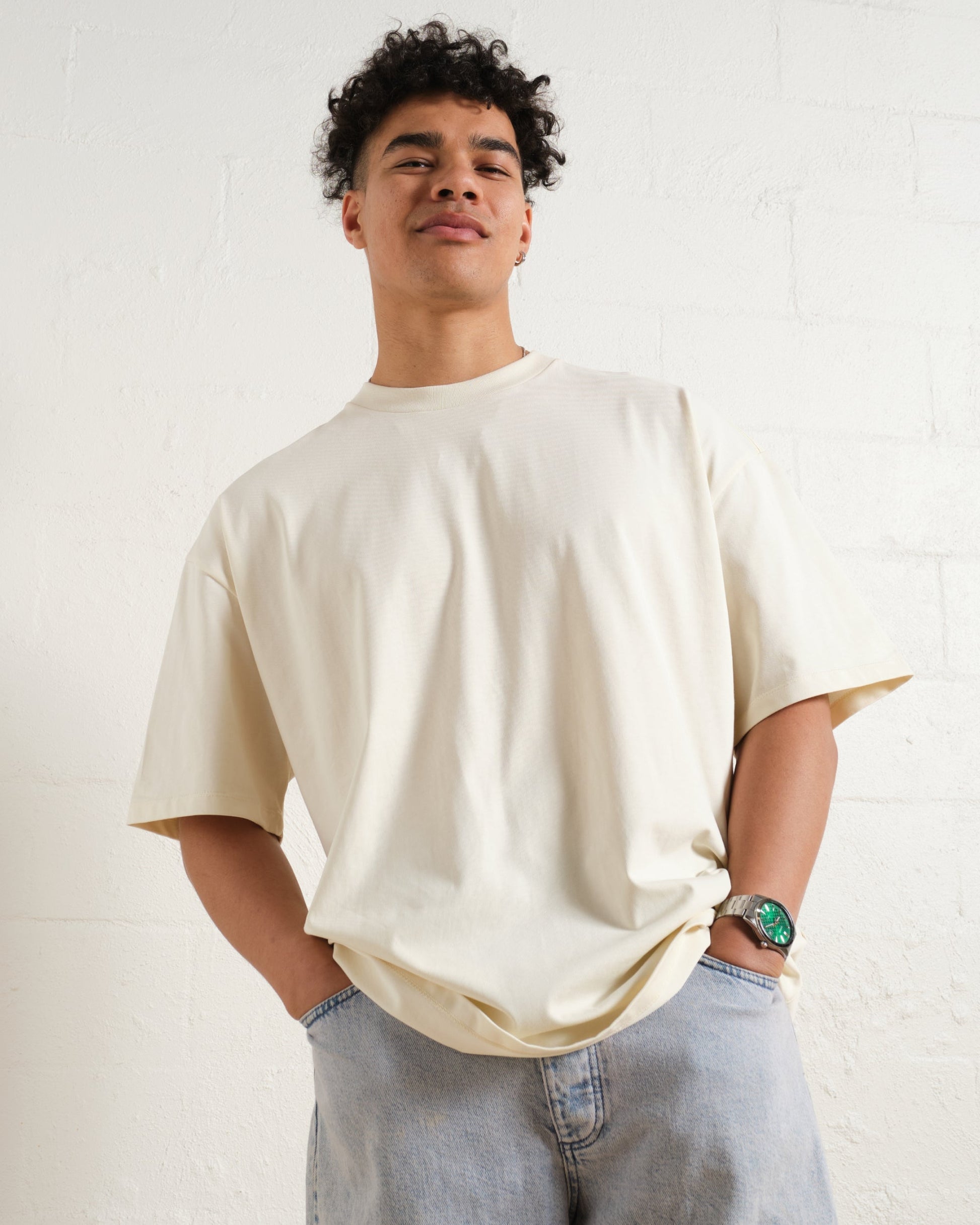 Oversized Tee 4 Pack: Black, Natural, White