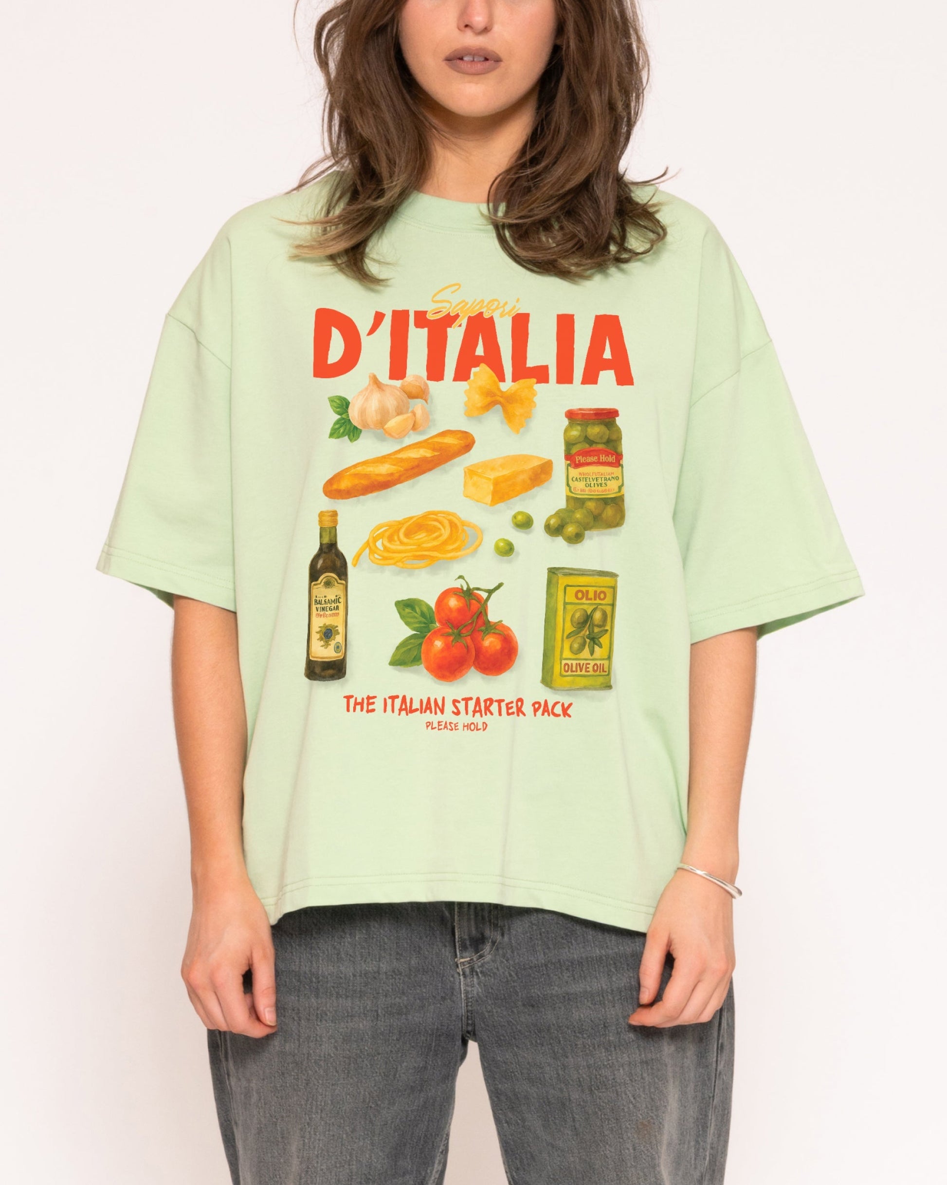 Italian Starter Pack Boxy Crop Tee
