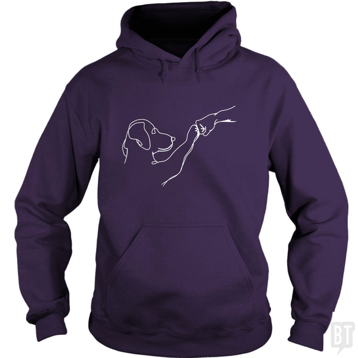 Dog and Human Fist Bump Hoodie