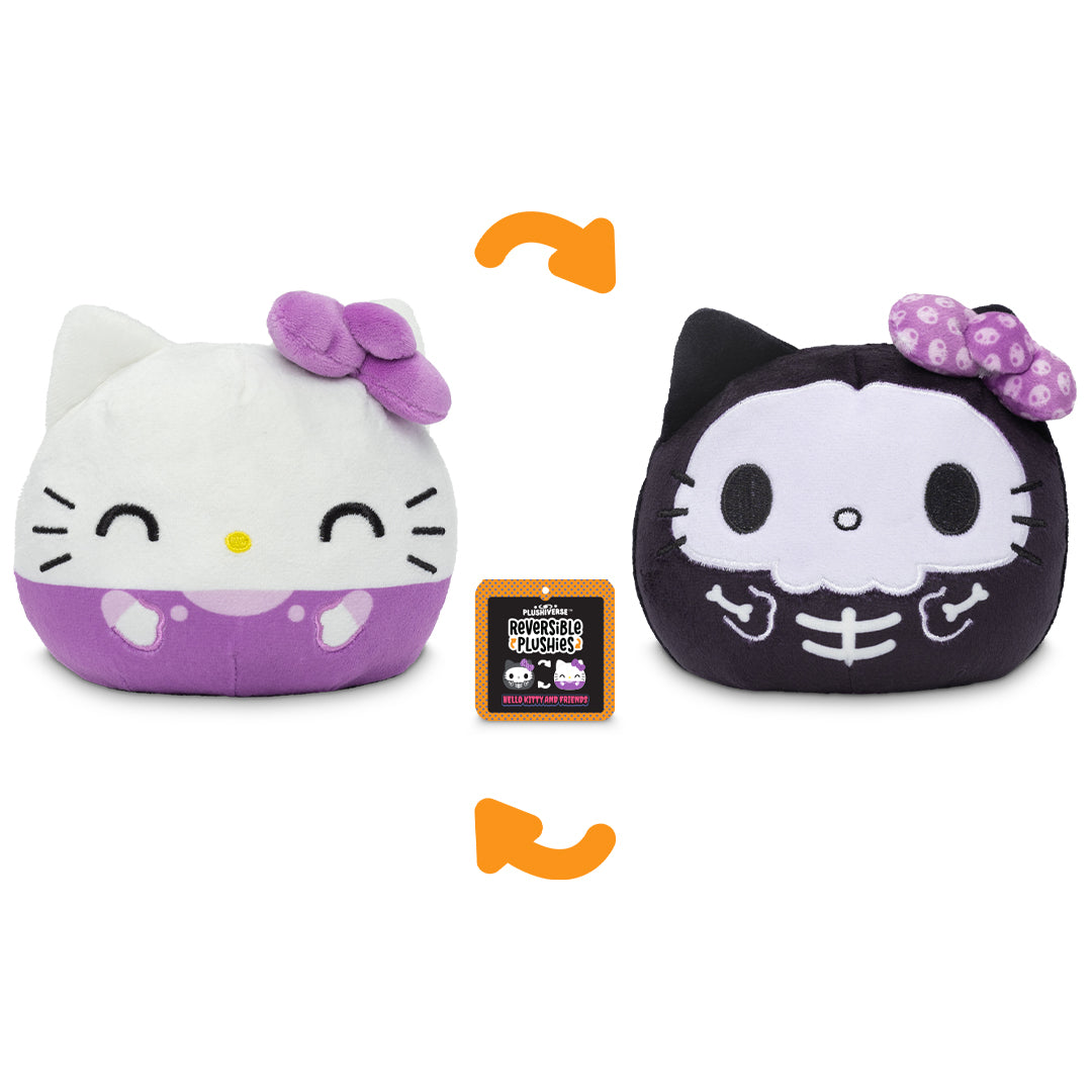 Halloween Skull Hello Kitty 4" Reversible Plushie