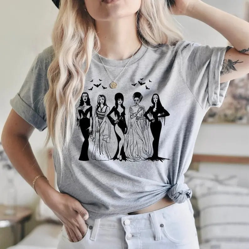Spooky Girls Shirt, Spooky Girls Tshirt, Halloween Friends Squad Shirt, Cute Halloween Shirt, Vampire Shirt, Halloween Gift For Her,Fall Tee