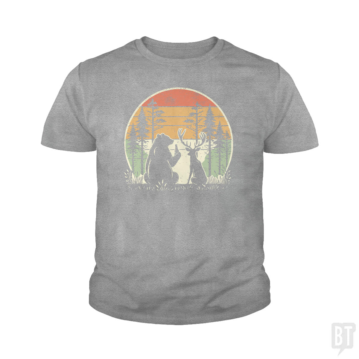 Bear And Deer Share A Beer Kids Shirt