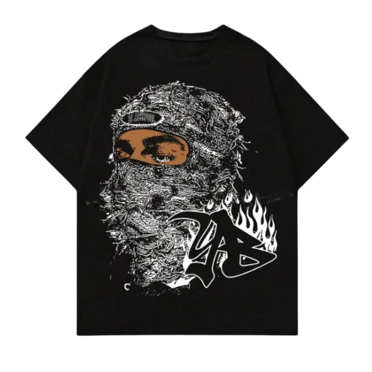 Street Life Men's Portrait Printed Short Sleeve T-Shirt, Suitable For Daily Wear In Spring Tshirt, Sweatshirt, Hoodie Size S- 3XL,Gift For Women Top Womenswear Underwear Humen, Underwear Tshirt Lady Streetwear Human Shortsleeve Shoe Tropical Round Neck