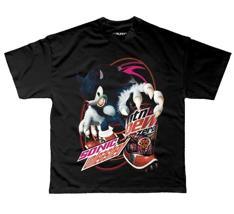Sunic Unleashed Mountain Dew Zero Shirt, 90s Retro Shirt, Funny, y2k, Graphic Tee, Streetwear Menswear
