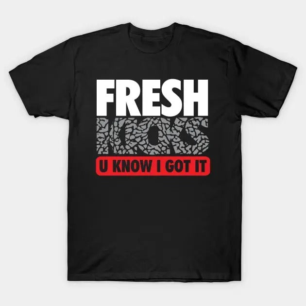 T Shirt Kobe Fresh Kicks U Know I Got It Cement Casual Cotton