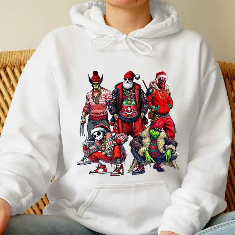 THUGLIFE Christmas Shirt, Christmas Movies Shirt, Xmas Graphic Tee Comfort Cotton Fabric Top, THUGLIFE Christmas Sweatshirt