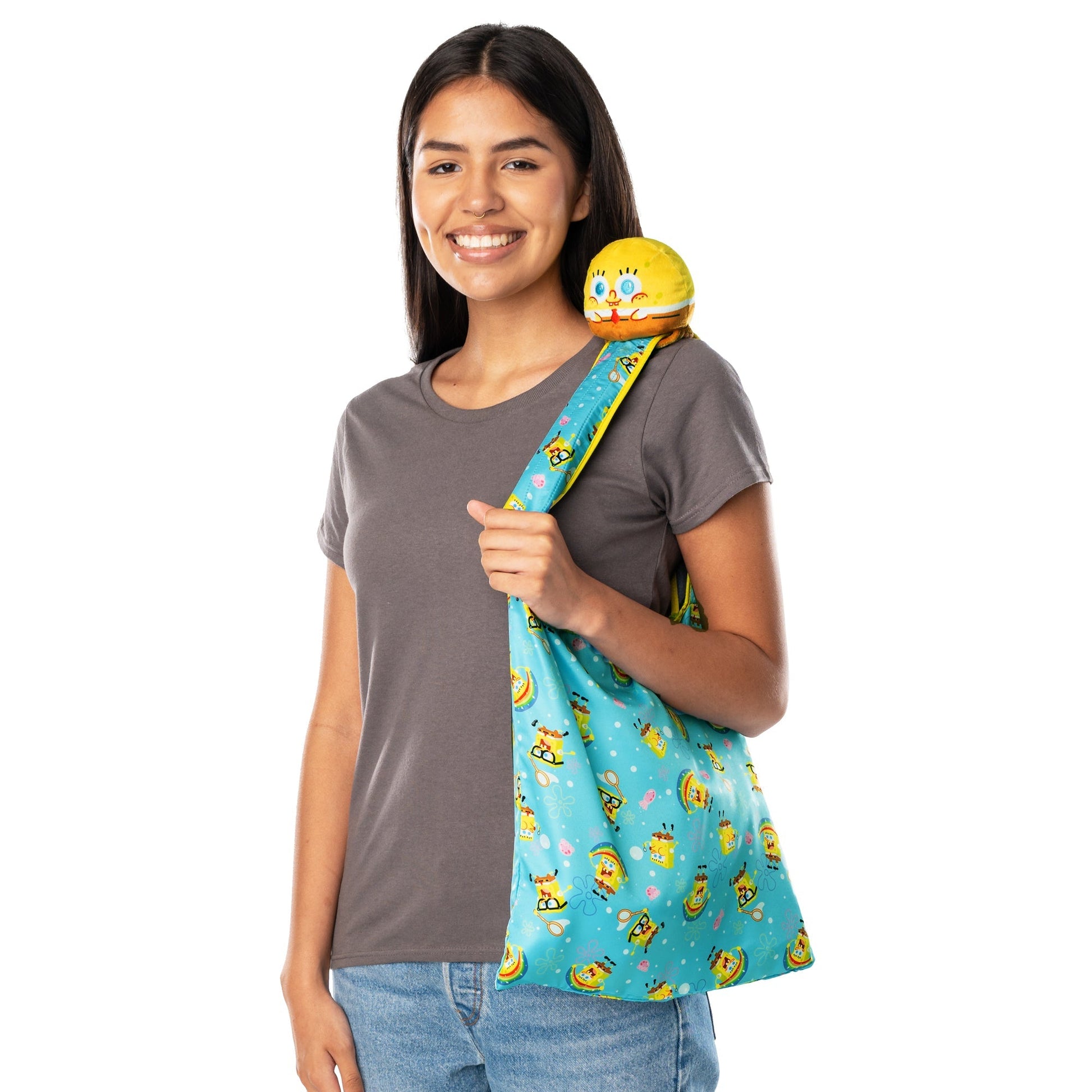 Plushiverse SpongeBob SquarePants Jellyfishing Plushie Tote Bag
