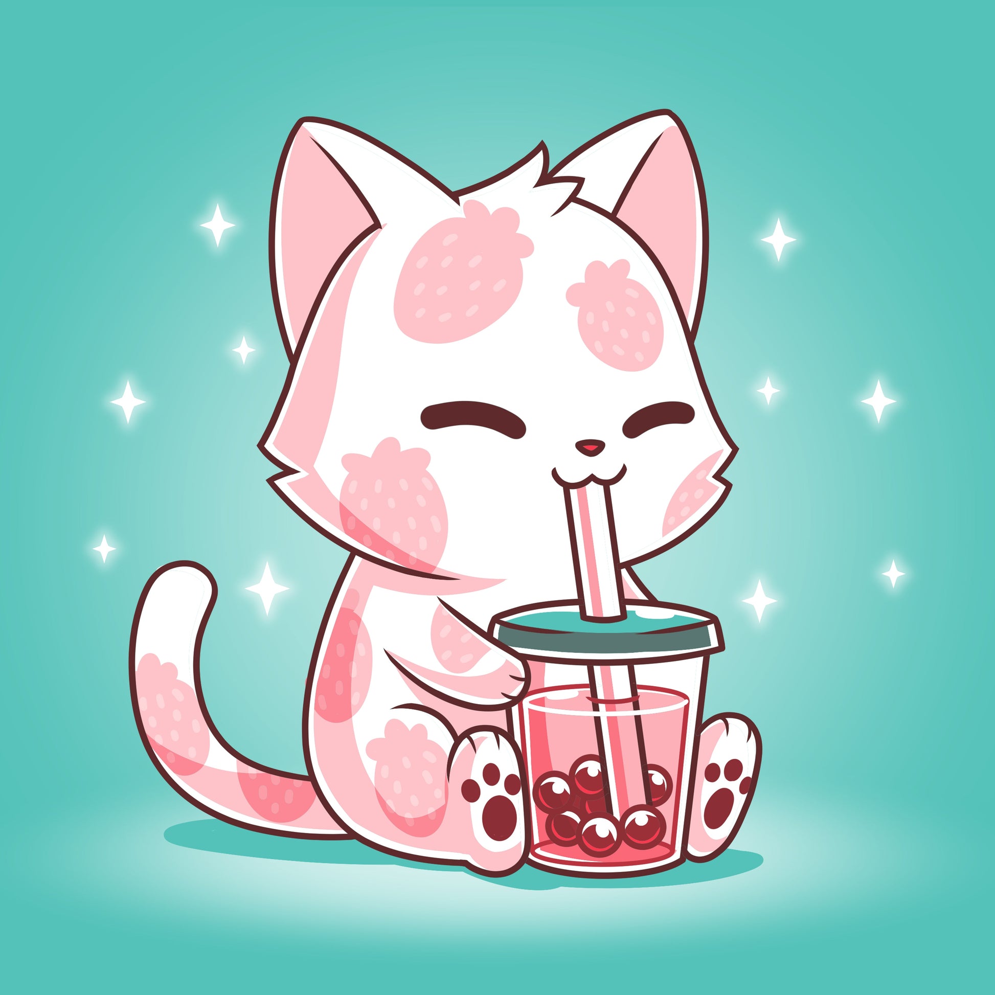 Strawberry Boba Cat