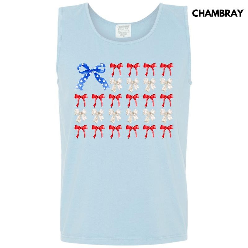 Tank Top -Ribbon Filled Flag Comfort Colors Tank Top 'NLB'