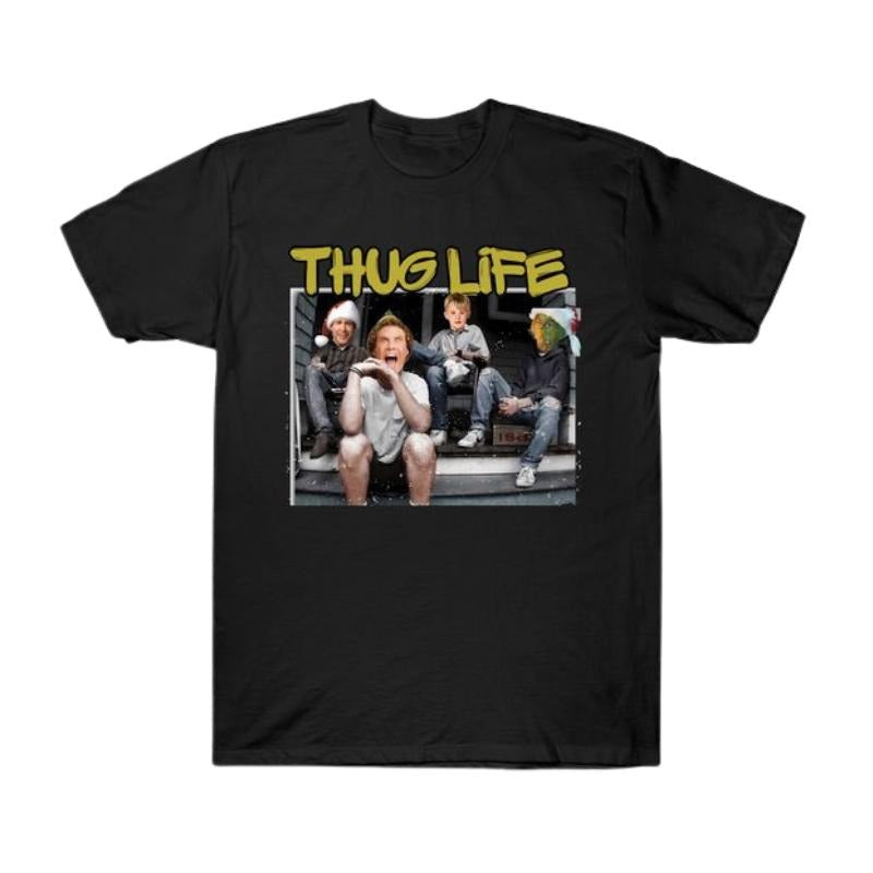 Thug Life Christmas, Character Xmas, Christmas Character, Funny Christmas Graphic Tee, Sweatshirt,Hoodie Gift For Women Top Womenswear Underwear Humen