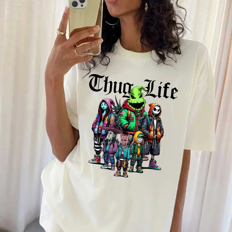 Thuglife Halloween Shirt, Hallowen Shirt,  Cute Fall Shirt, Spooky Seasonstyle{n002}2