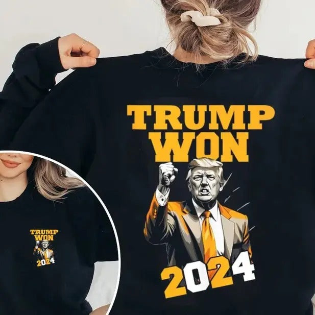 Trump Won Shirt, Make America Great Again T-Shirt for Men - Womenswear, Top Sweatshirt