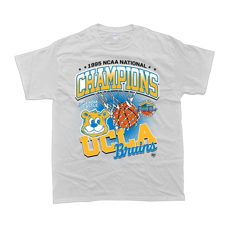 UCLA Bruins 1995 National Champions T-Shirt Men - Classic Fit, 100% Cotton - Menswear