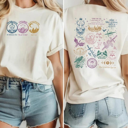 Velaris City Of Starlight Shirt, Crescent City Hoodie,Throne Of Glass Acotar Shirt, Fireheart Terrasen Sweatshirt, Unisex Sweater Pullover Tee graphic  hoodie