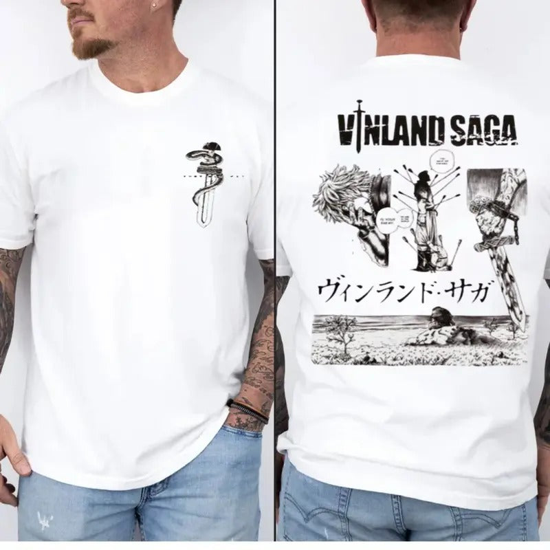 Vinland Saga "Redemption" Heavyweight Tee 100% Cotton Full Size For Men, Unisex Short Sleeve Tee Menswear Top