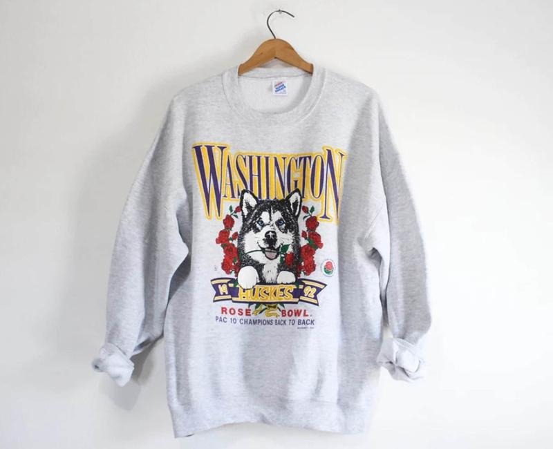 Vintage 90s Washington Huskies Crewneck Sweatshirt, UW Sweater, Washington Huskies Sweatshirt