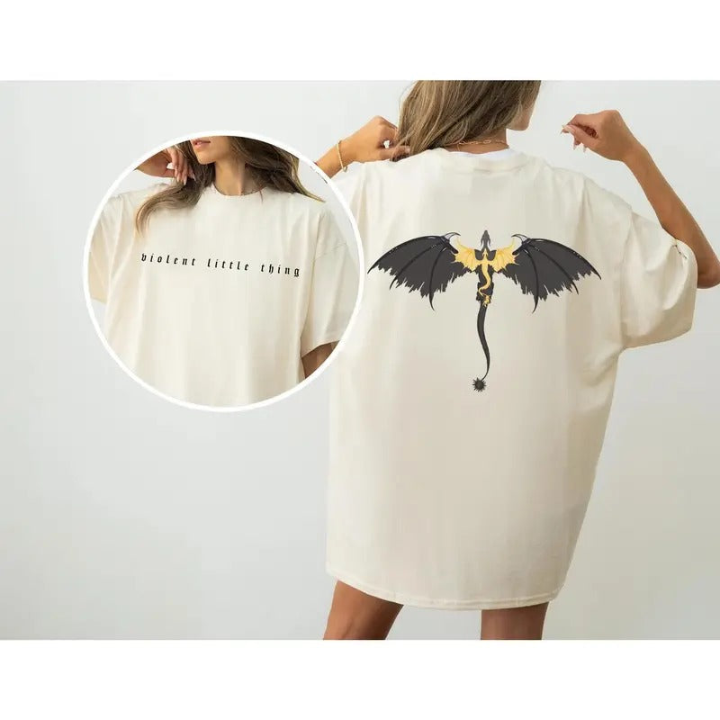 Violent Little Thing Shirt - Unisex - Fourth Wing - Basgiath War Collage - Dark Academia, Xaden Riorson Sweater, Iron Flame