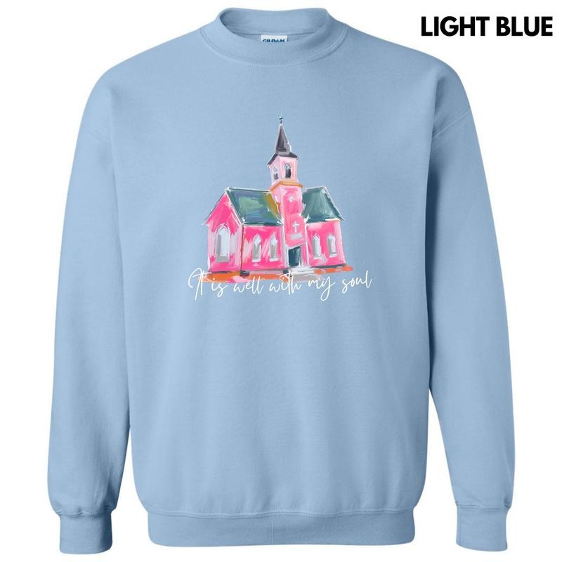 White Watercolor Well With My Soul Sweatshirt 'NLB'