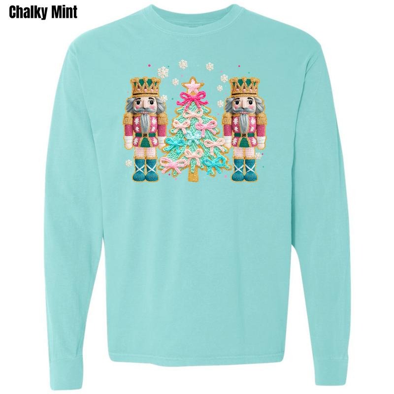 Yarn Nutcracker Scene Comfort Colors Long Sleeve T-Shirt 'NLB'