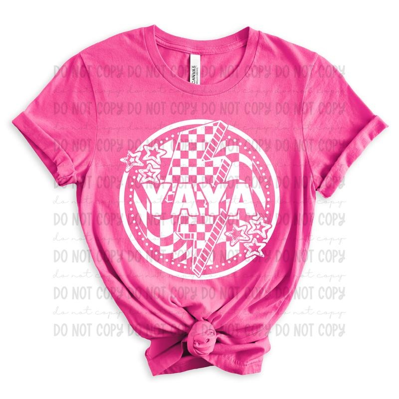 Yaya Bolt Circle DTF Transfers - THIS IS NOT A SHIRT