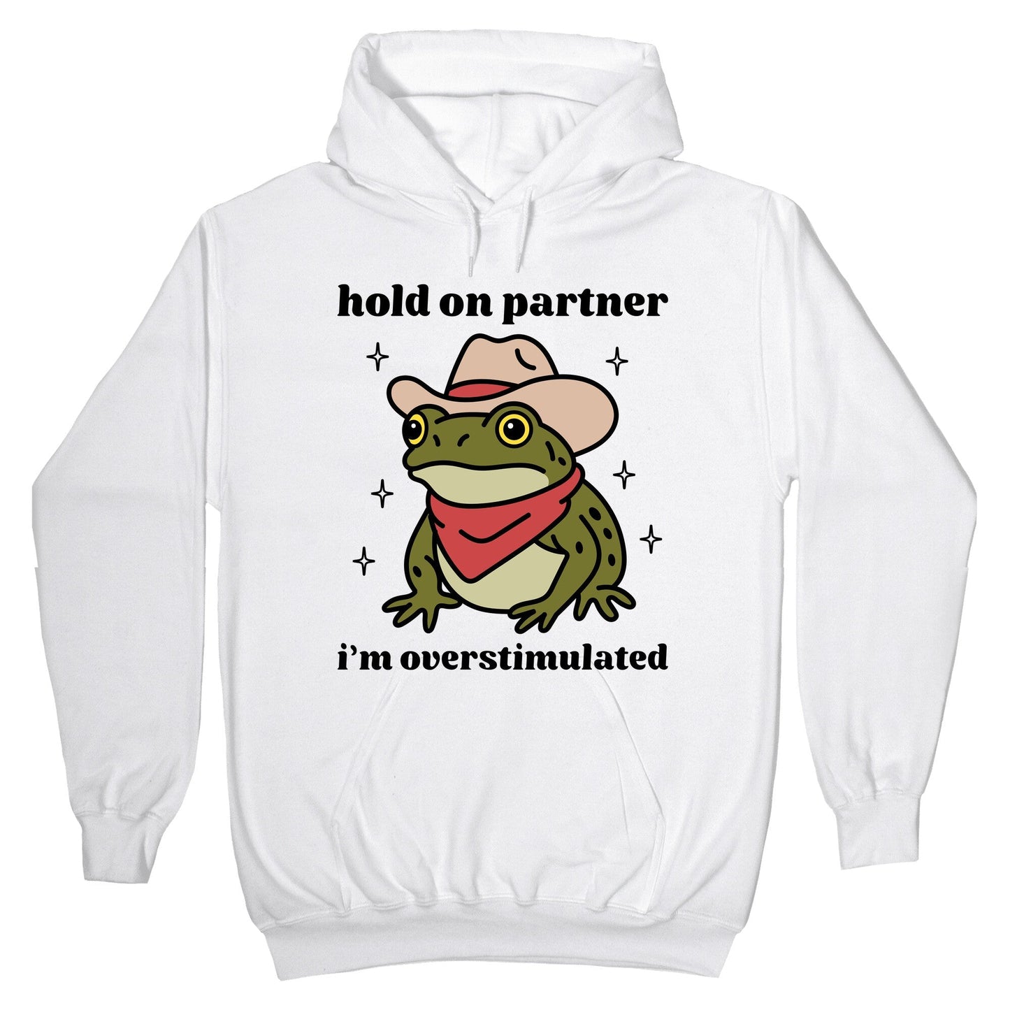 Hold on Partner, Im Overstimulated Hoodie