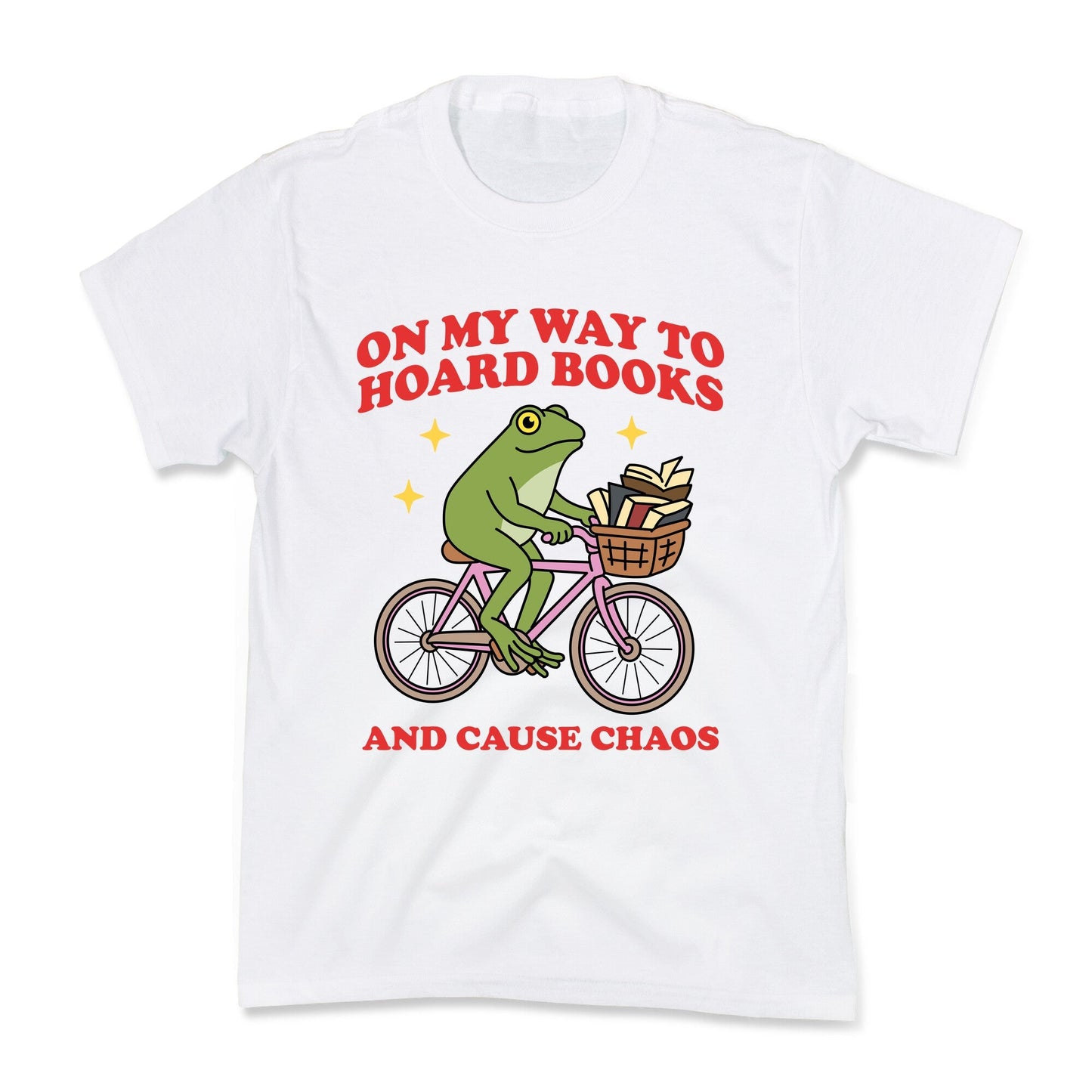 On my Way to Hoard Books and Cause Chaos Kids Tee