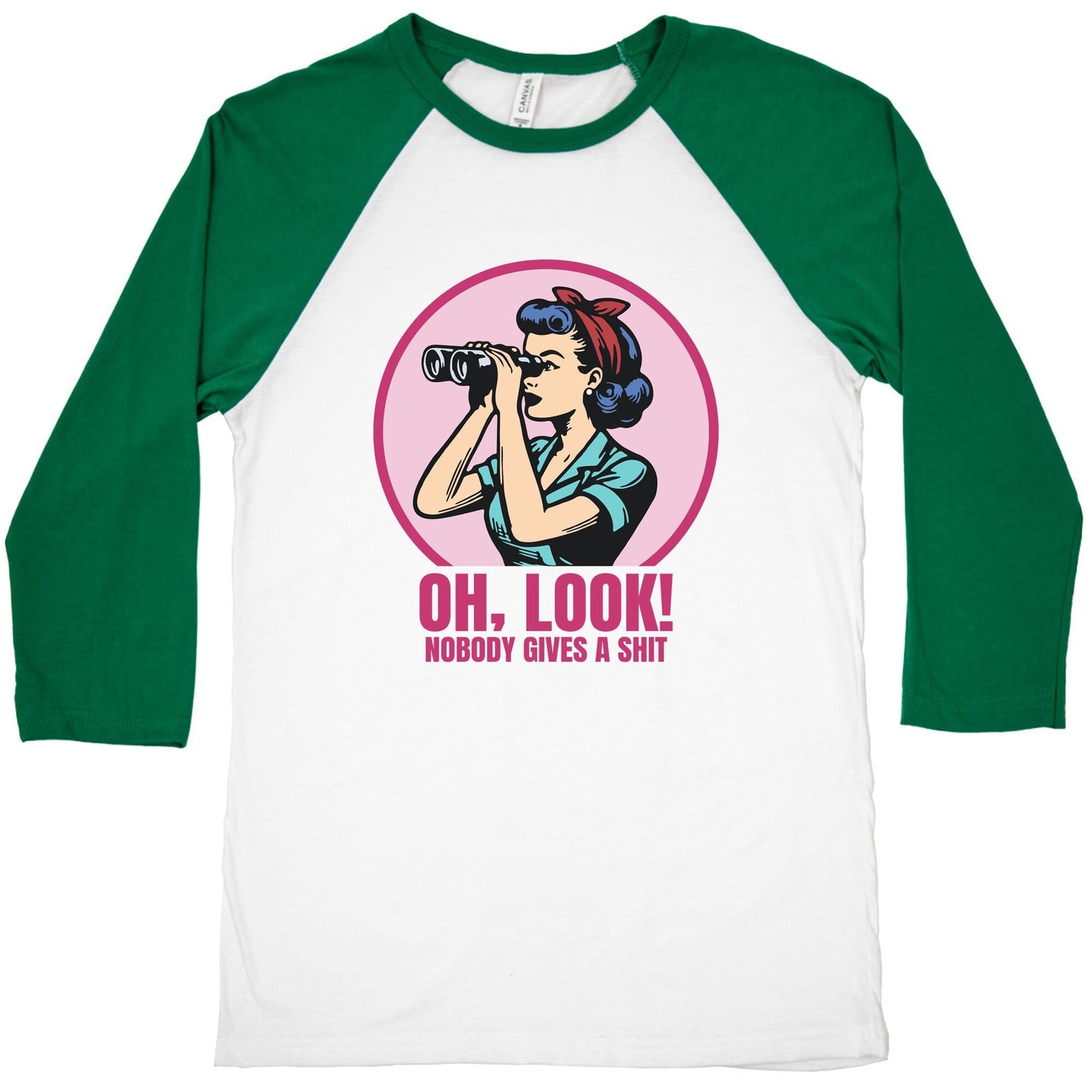 Nobody Gives A Shit Baseball Tee