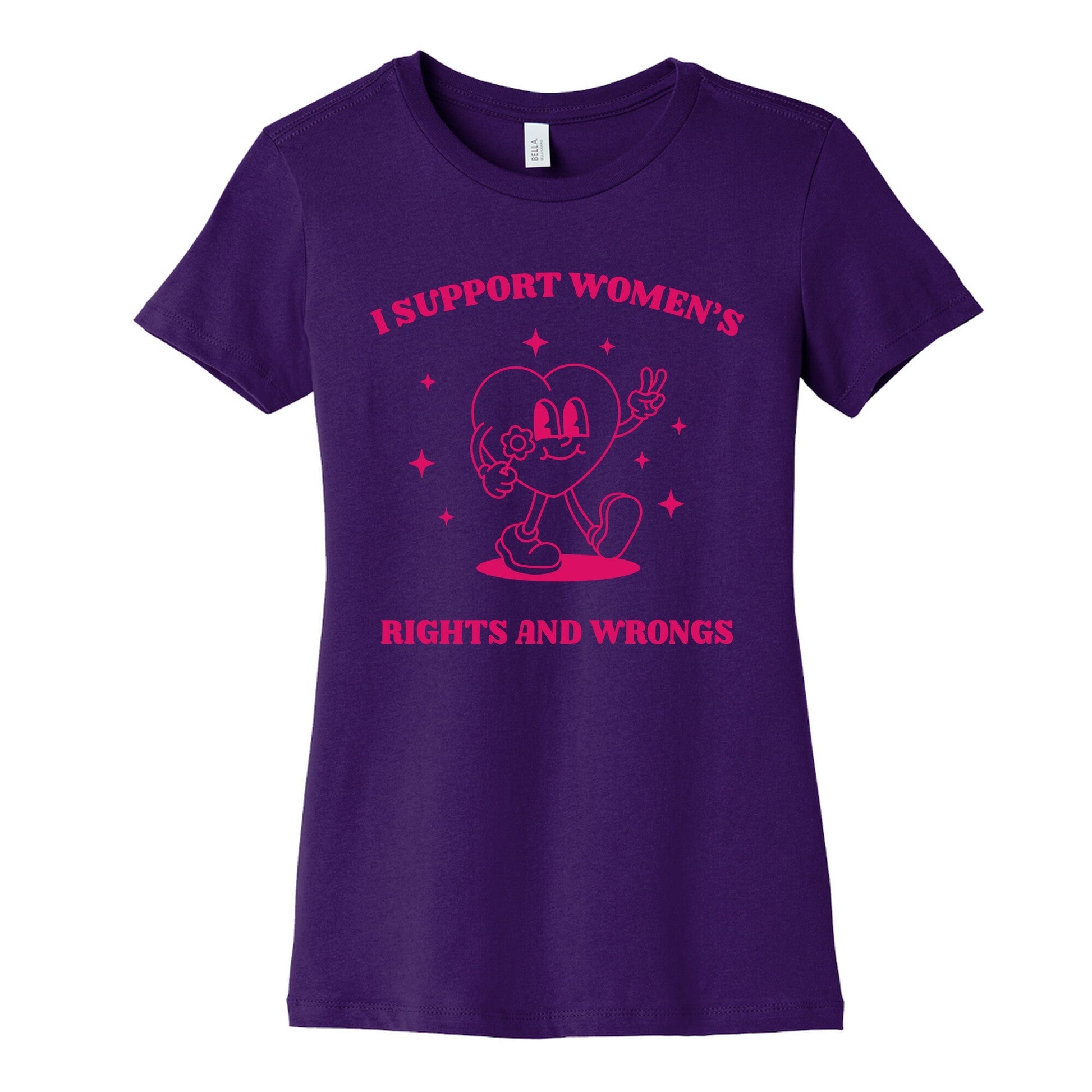 I Support Womens Rights And Wrongs Womens Cotton Tee