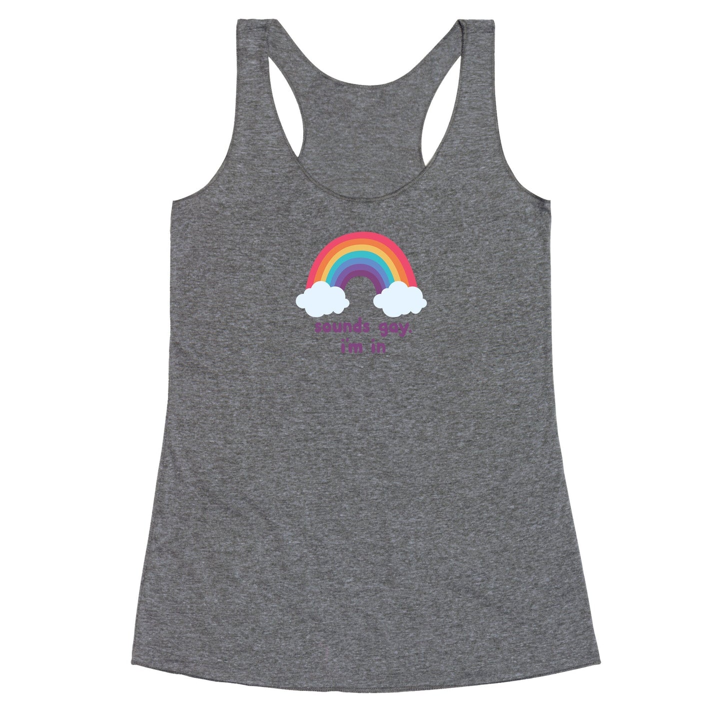 Sounds Gay, Im In Racerback Tank