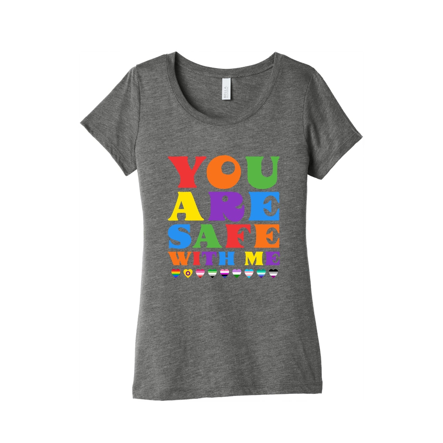 You Are Safe With Me Womens Triblend Tee
