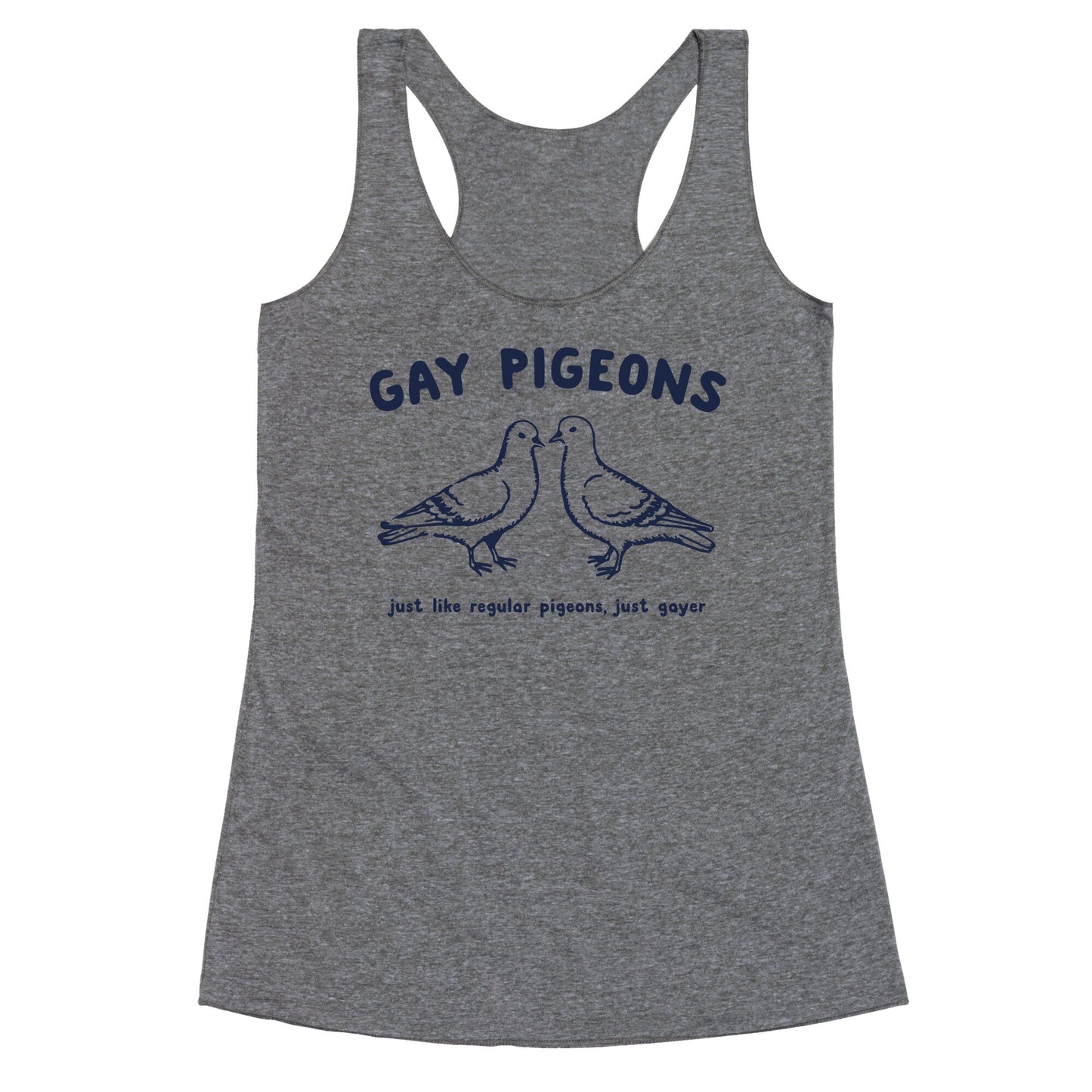 Gay Pigeons Racerback Tank