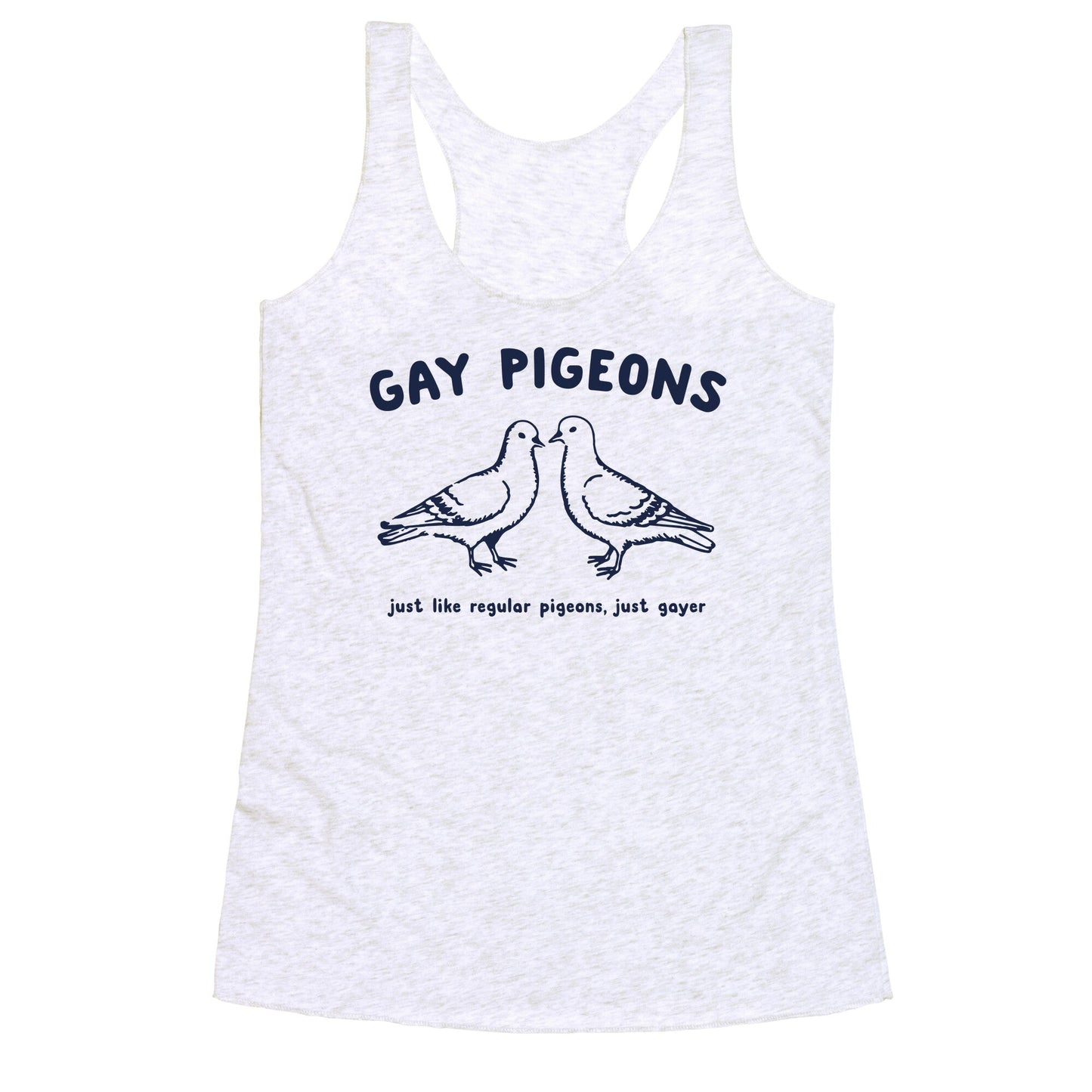 Gay Pigeons Racerback Tank