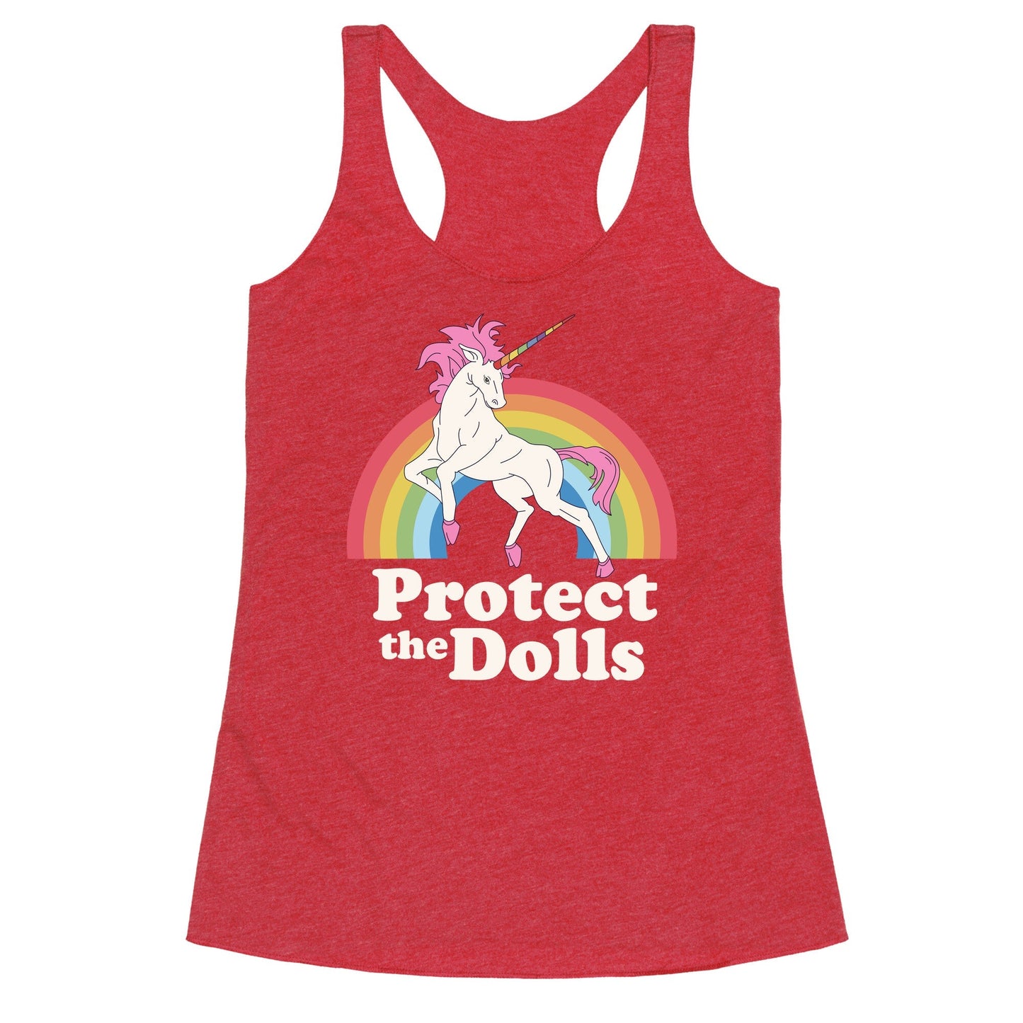 Protect The Dolls Unicorn Racerback Tank