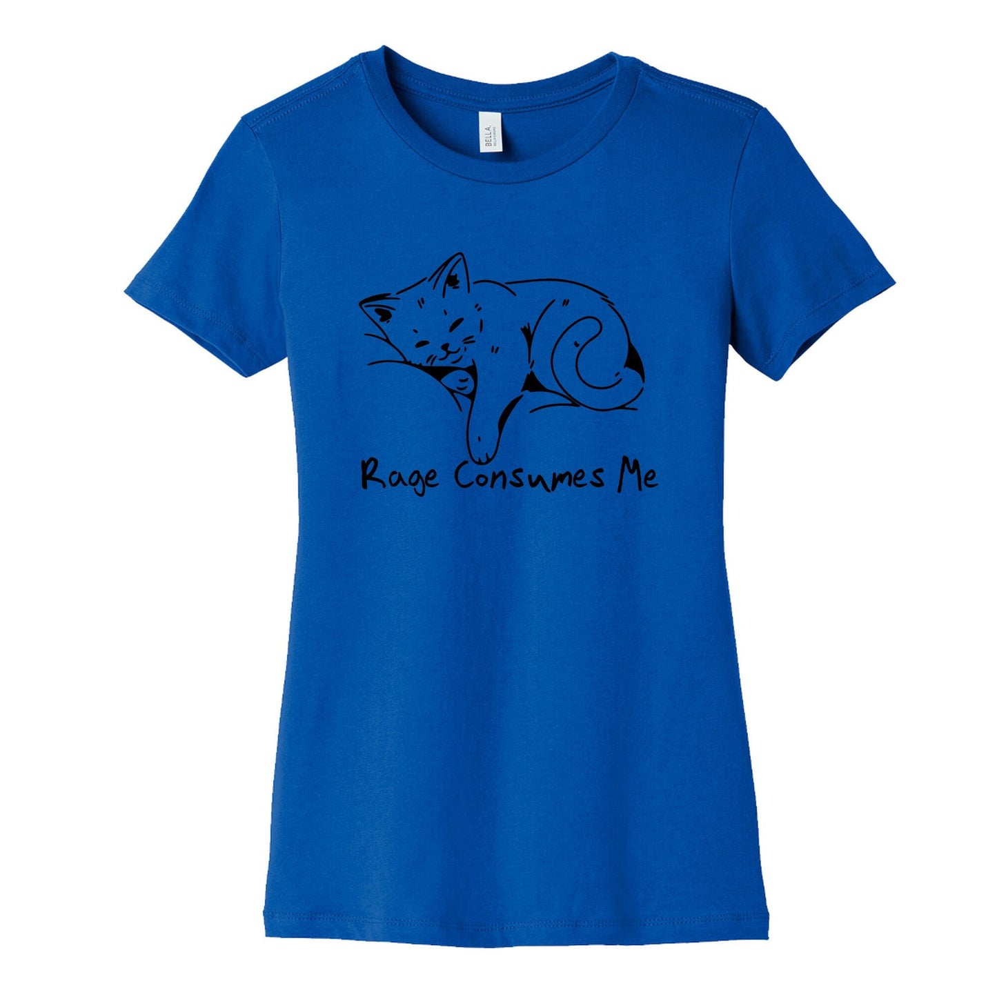 Rage Consumes Me Kitten Womens Cotton Tee