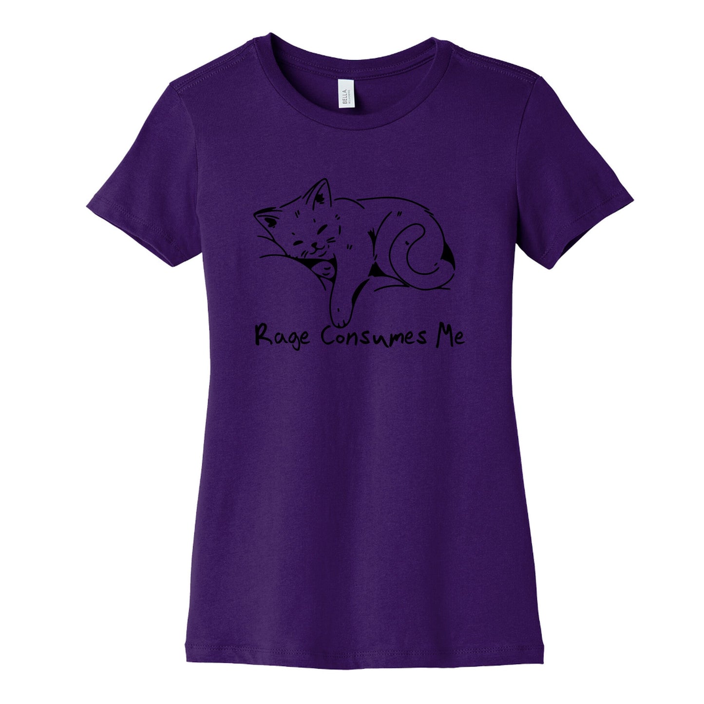 Rage Consumes Me Kitten Womens Cotton Tee