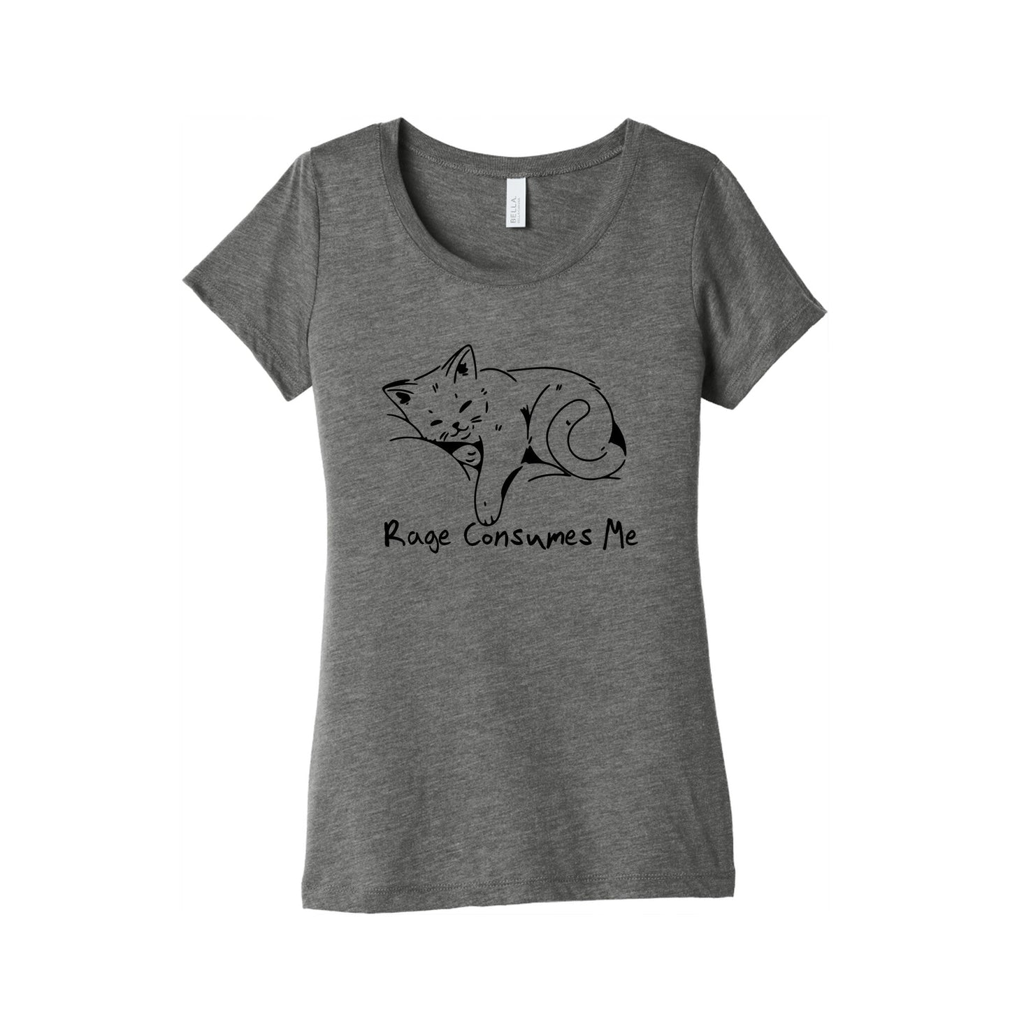 Rage Consumes Me Kitten Womens Triblend Tee