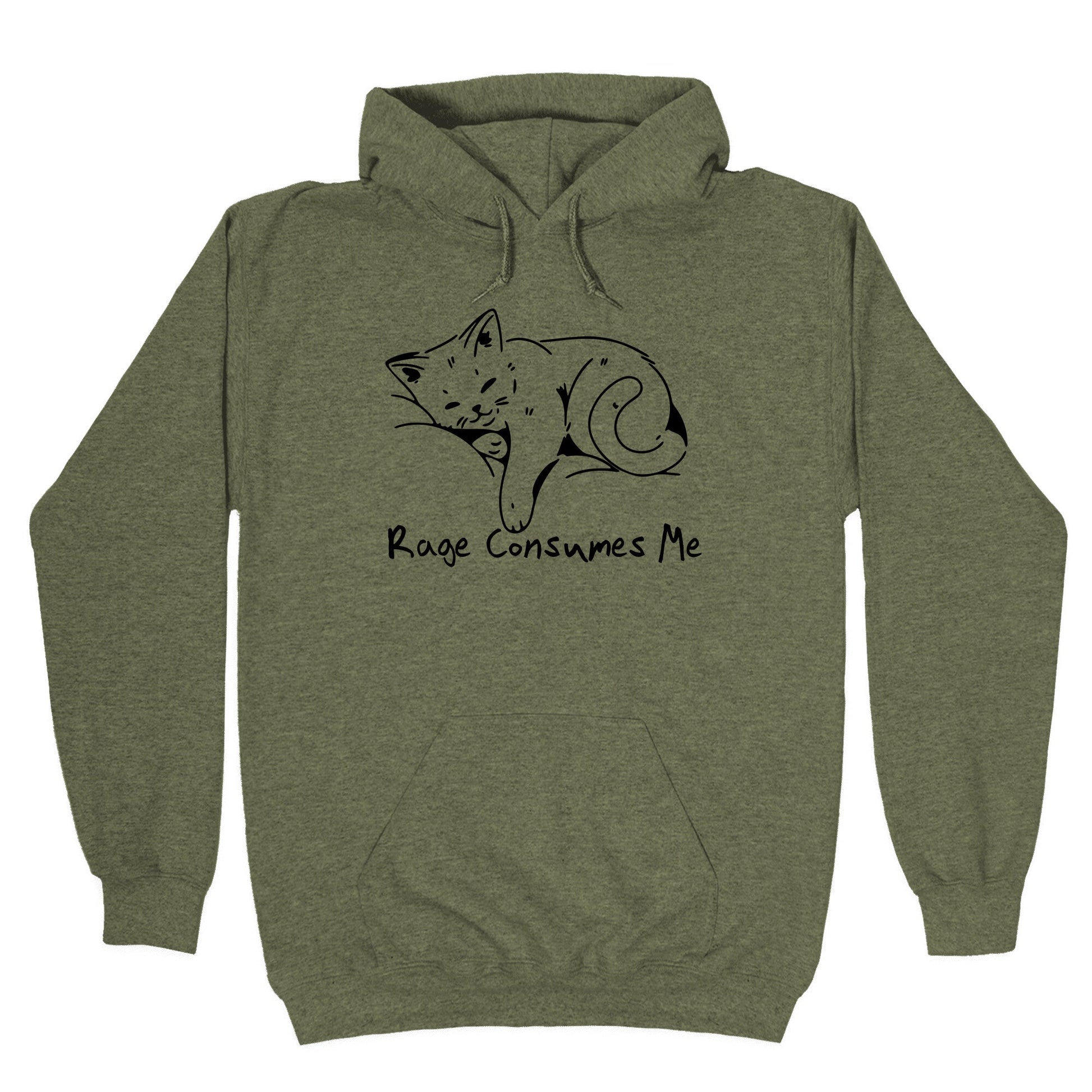 Rage Consumes Me Kitten Hoodie