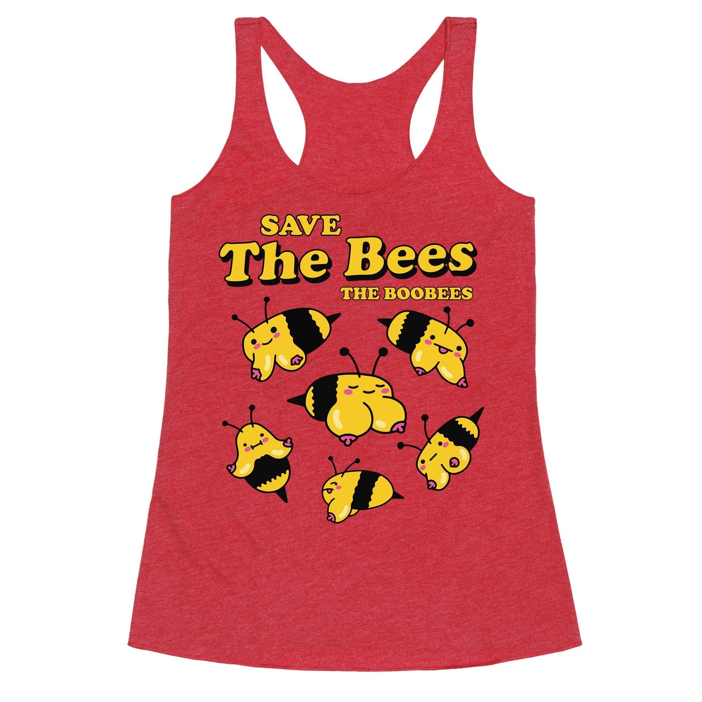 Save The Bees Boobees Racerback Tank