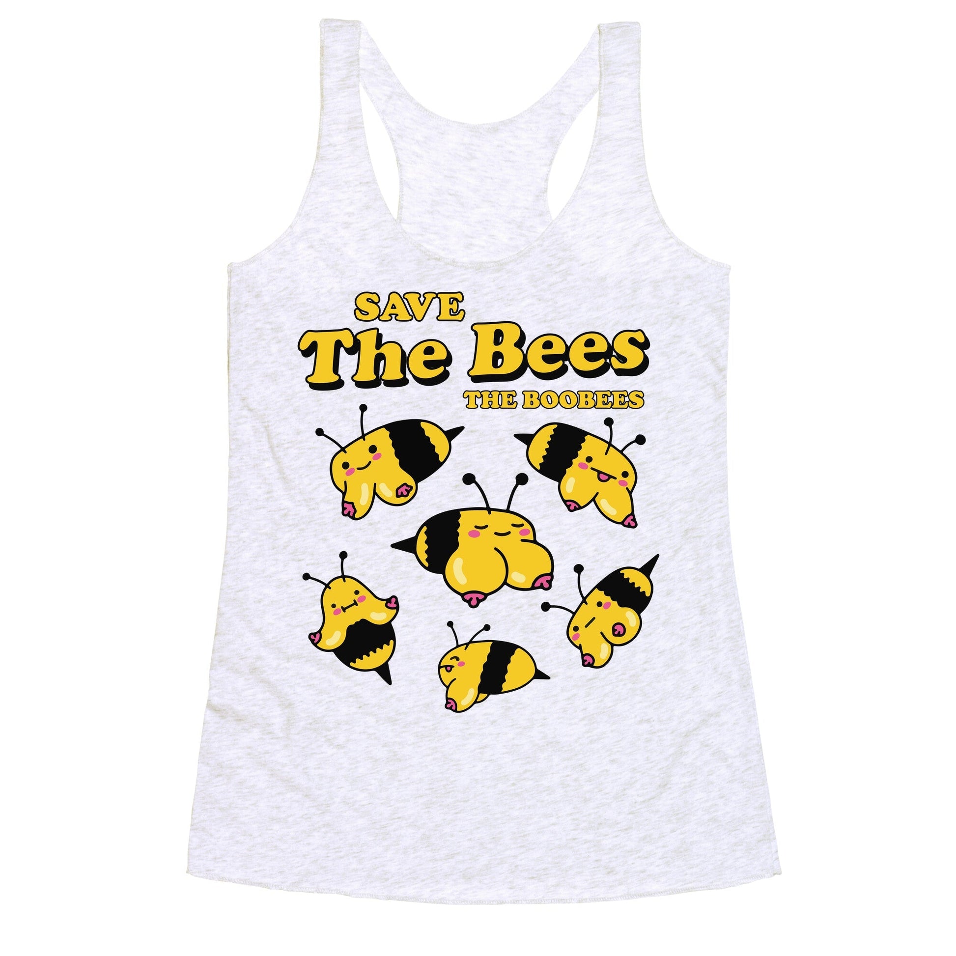 Save The Bees Boobees Racerback Tank