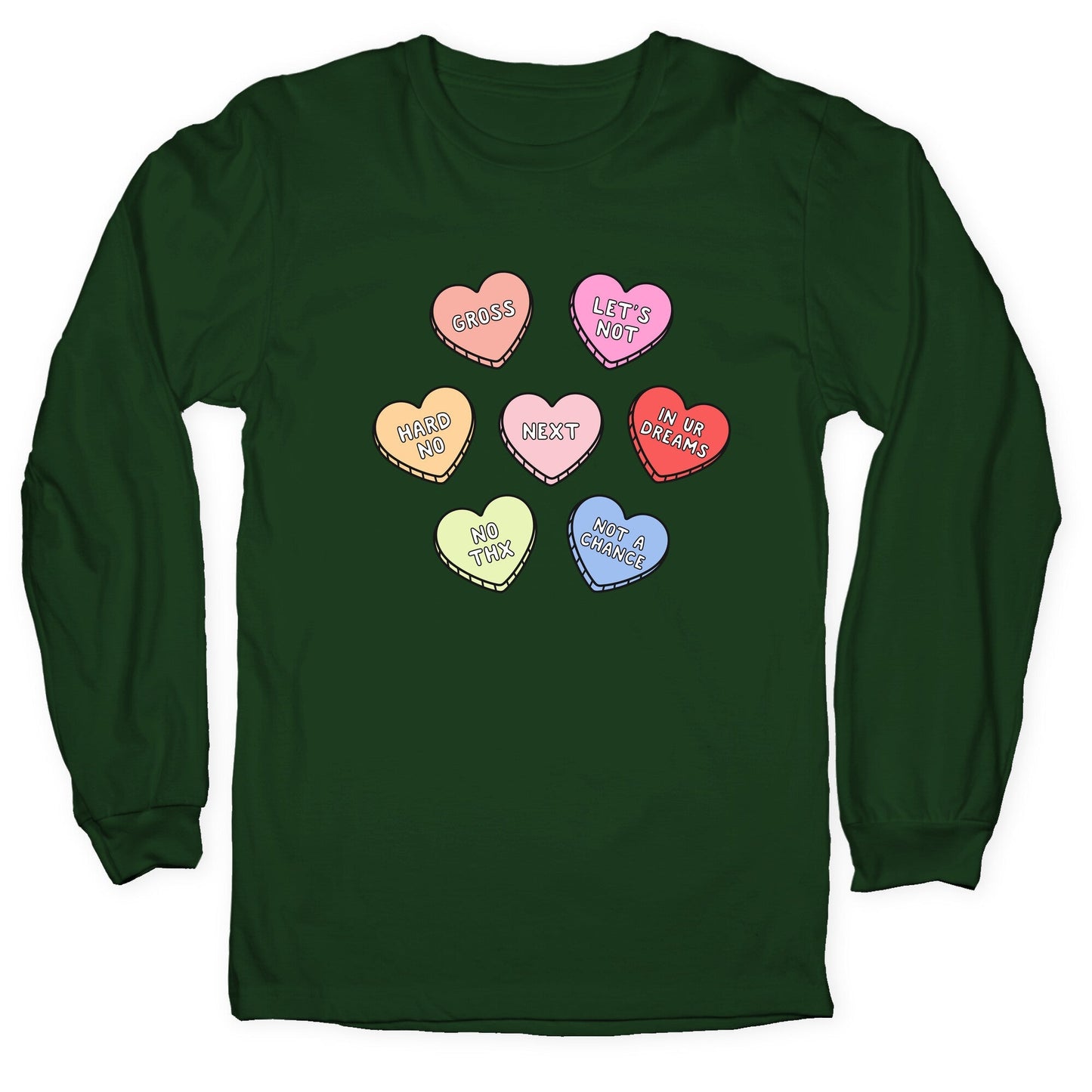 Sarcastic Candy Hearts Longsleeve Tee
