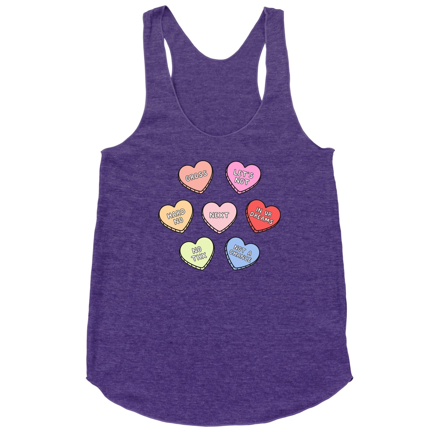 Sarcastic Candy Hearts Racerback Tank