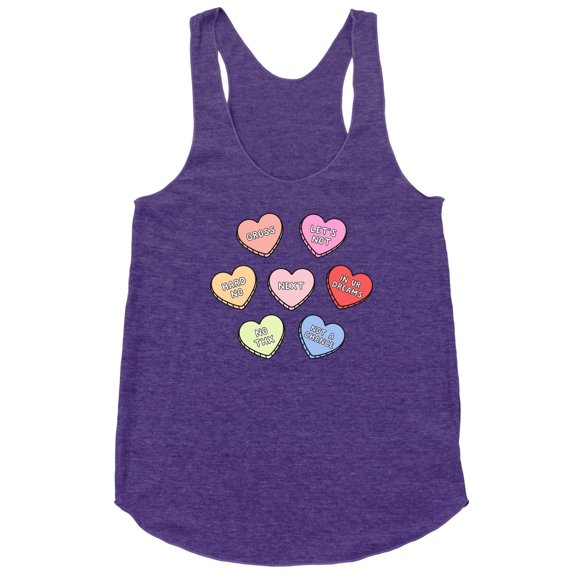 Sarcastic Candy Hearts Racerback Tank