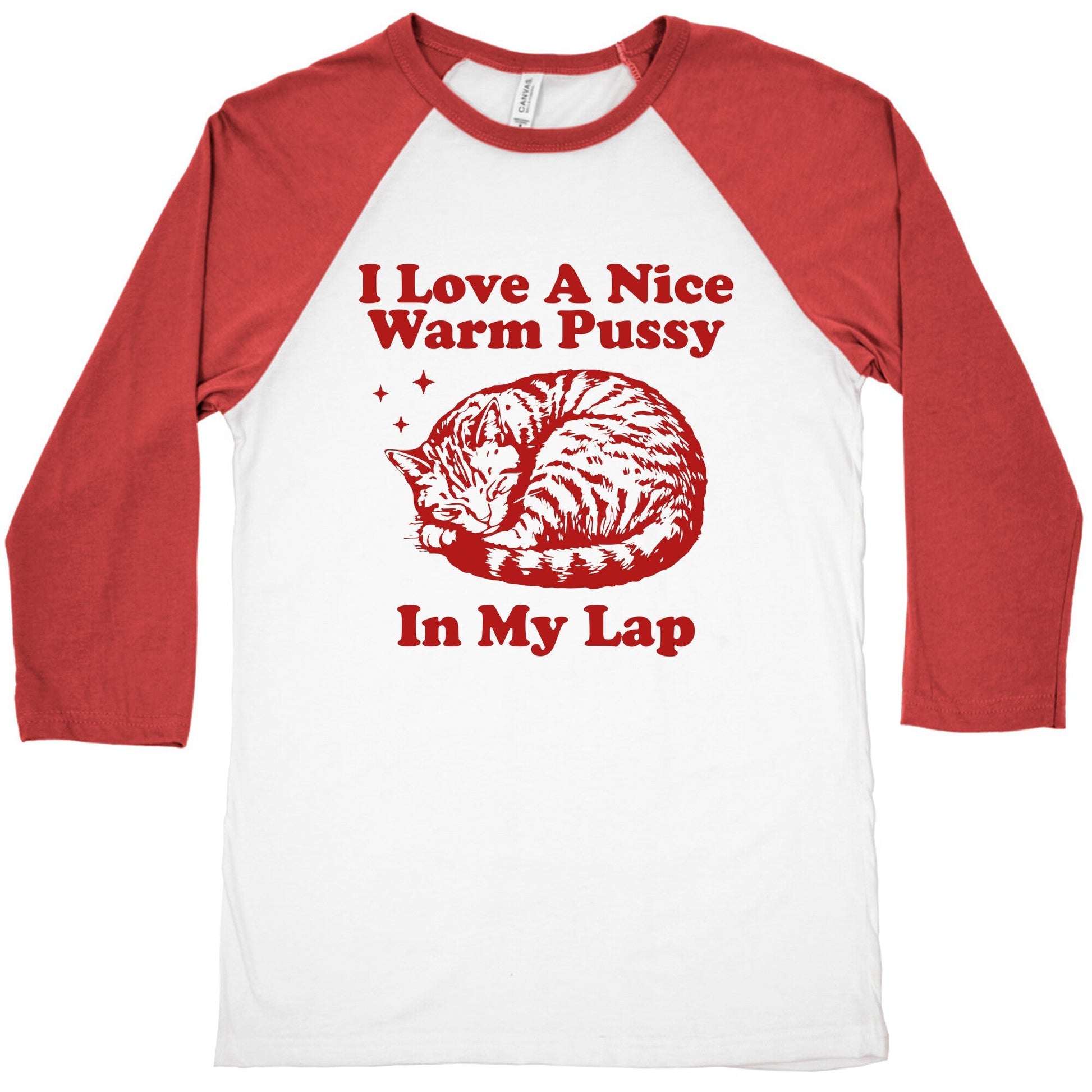 I Love A Nice Warm Pussy In My Lap Baseball Tee