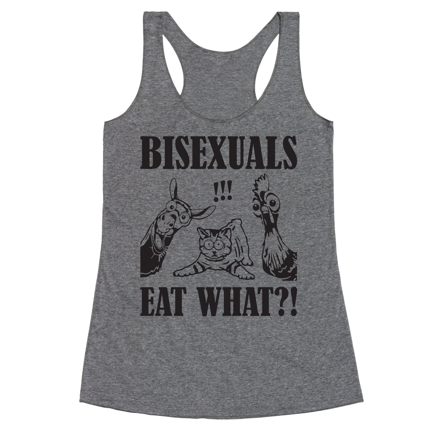 Bisexuals Eat What?! Racerback Tank