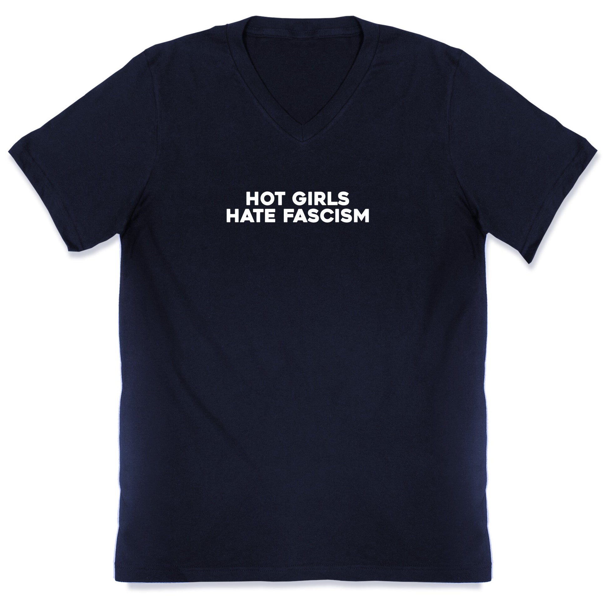 Hot Girls Hate Fascism V-Neck