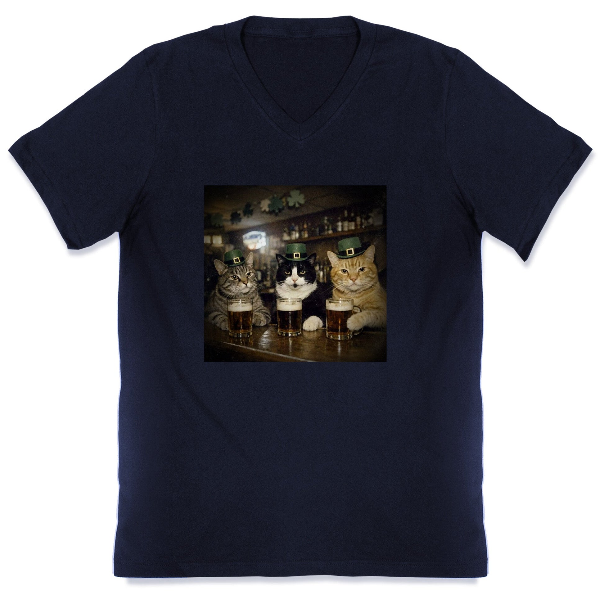 Saint Patrick Cats V-Neck