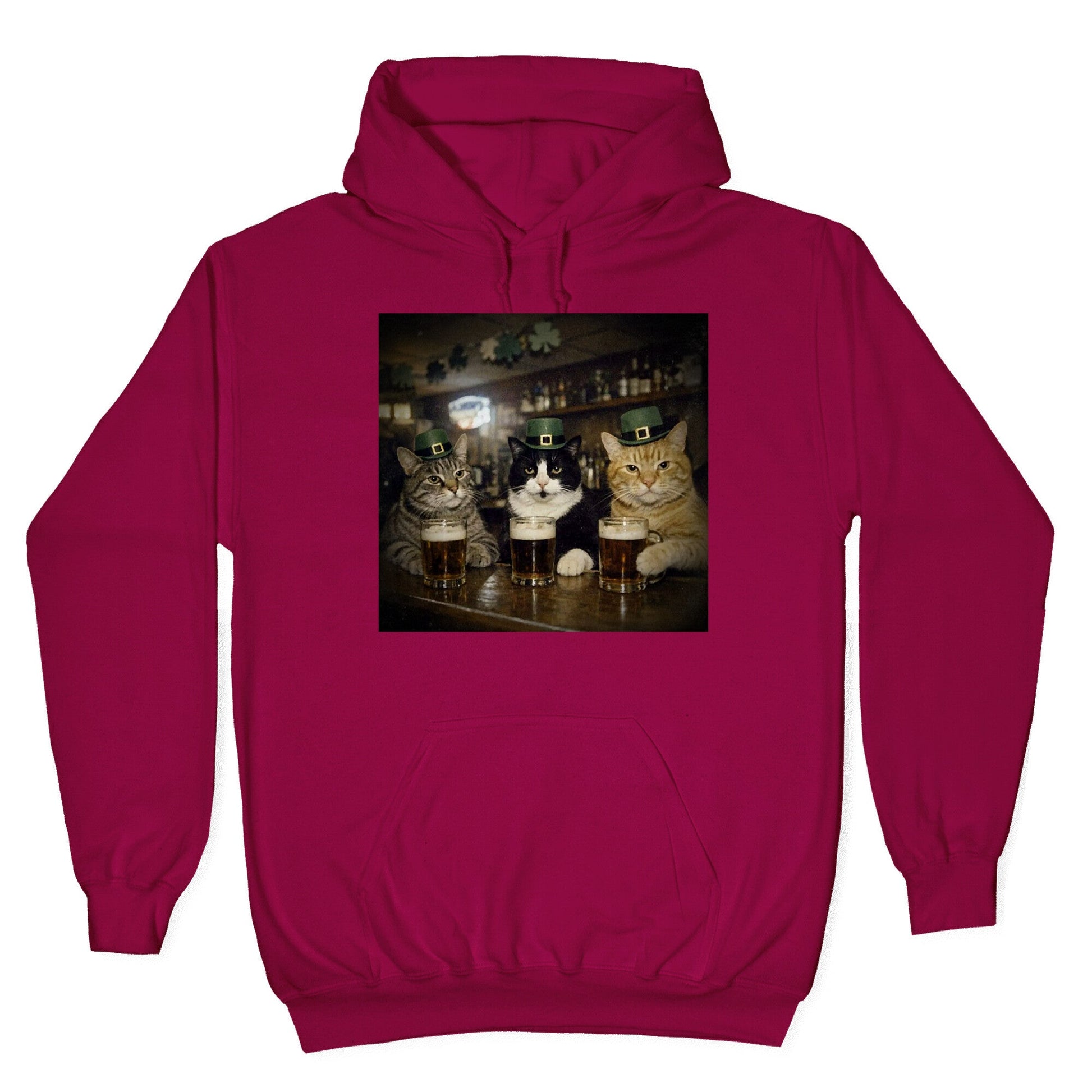 Saint Patrick Cats Hoodie